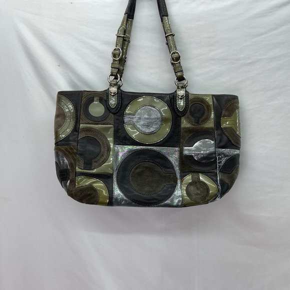 Coach Mia Inlaid C Gray Tote Handbag - Picture 2 of 7